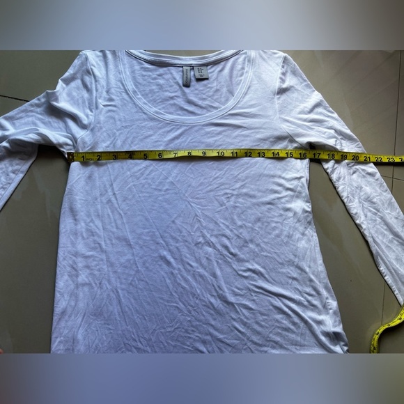 Paraphrase Long Sleeve Tunic Tee PARAPHRASE Women White PulloverT-Shirt Size M - Picture 12 of 16